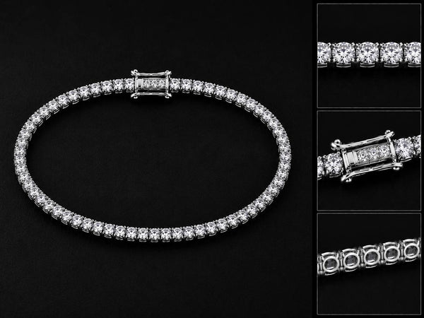 10K White Gold Lab-Grown VVS1 Diamond Tennis Bracelet 7.5 inch 2.57 CT – True Smith Jewelers