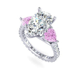 Custom 14K White Gold Pear Shape VVS1 Lab Diamond Ring 4.05 CTW IGI Certified – True Smith Jewelers