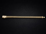 10K Gold Miami Cuban Link Bracelet 7mm 28.5g with Natural VS Diamond Box Lock – True Smith Jewelers