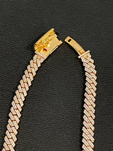 10K Gold Miami Cuban Link Chain 22 inch Full Length Flat Lay Box Lock Detail – True Smith Jewelers